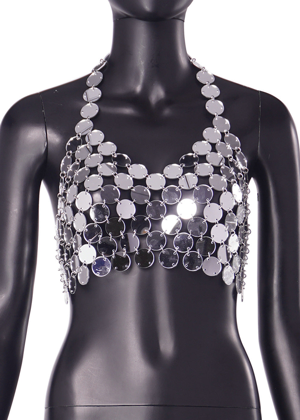 Summer Jewelry Punk Sexy Hand Stitching Acrylic Camisole