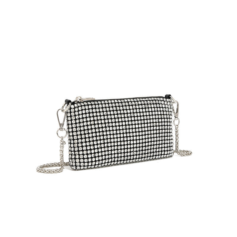 Rhinestone Bag Women Chain Diamond Embedded Shoulder Messenger Bag