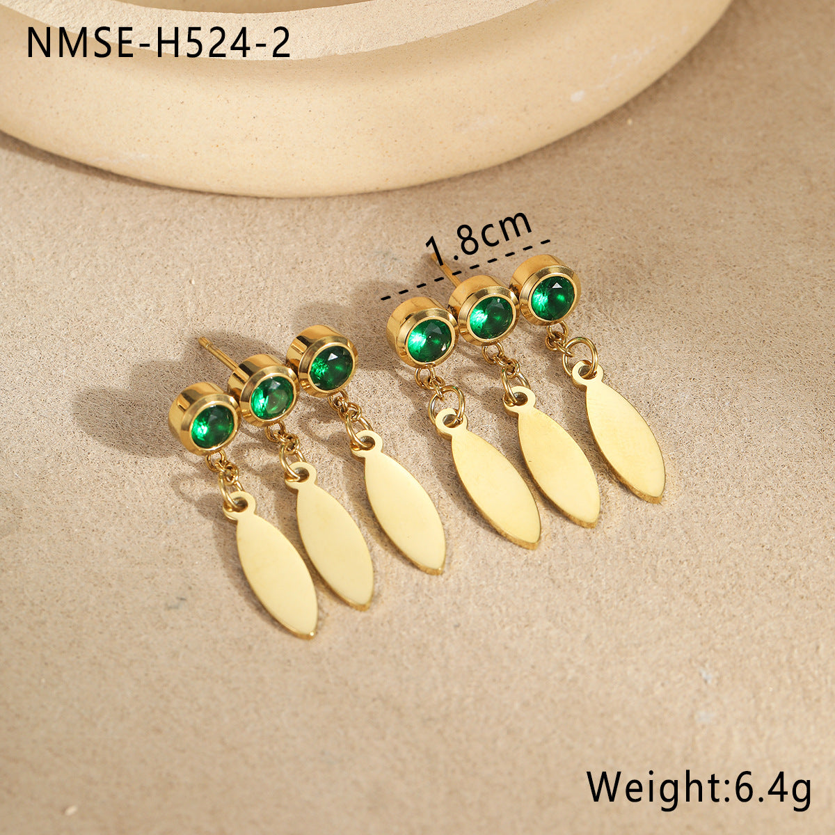 Special Interest Stainless Steel Earrings Inlaid Zircon Water Drops Titanium Steel Tassel Embellished Earrings Do Not Fade