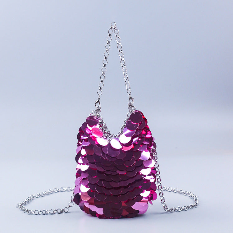 Sequin Mobile Phone Bag Niche Fairy Shiny Bright Small Exquisite Portable Messenger Bag