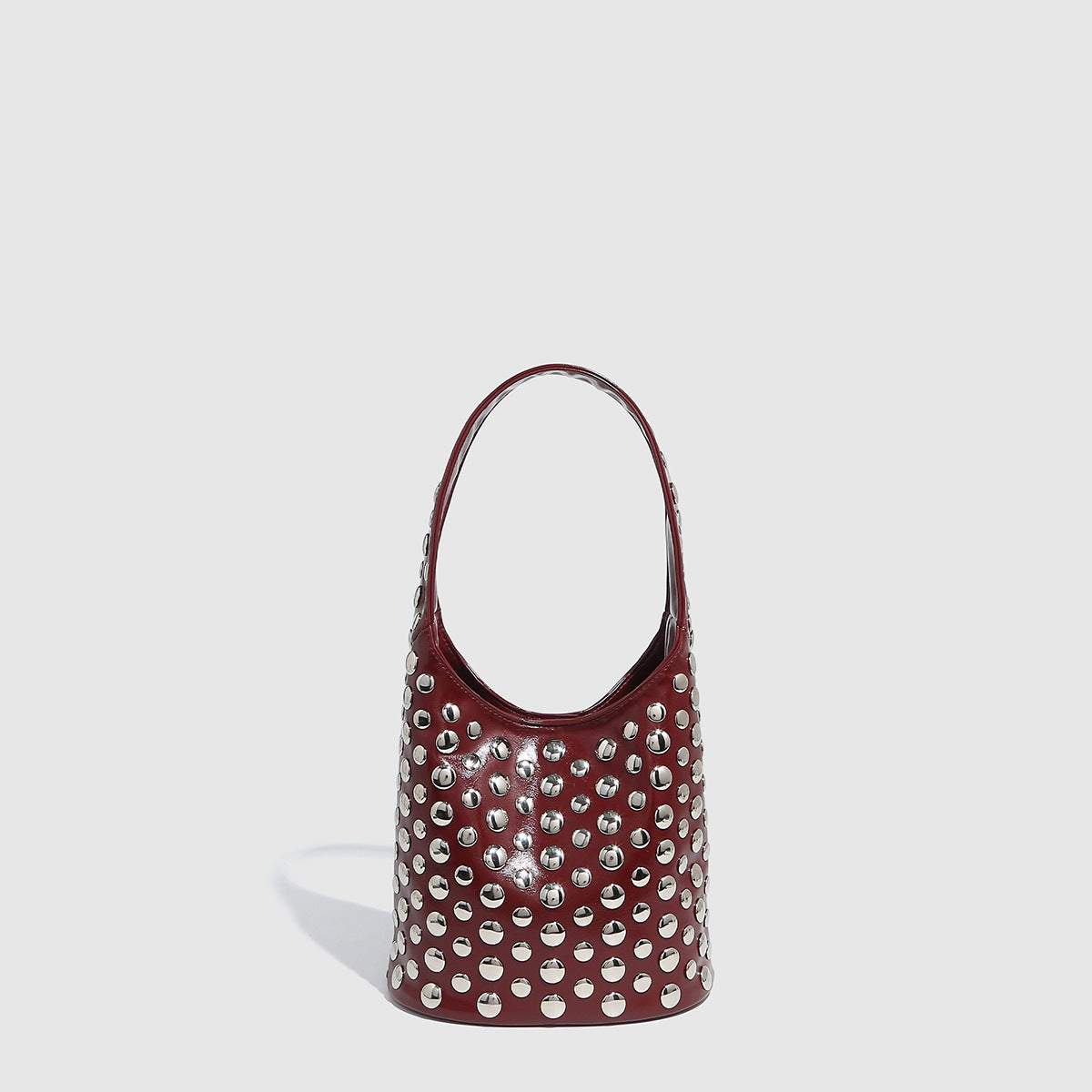 Rivet Large Bag Large Capacity Office Bag Portable Shoulder Bag Steampunk Women Bucket Bag