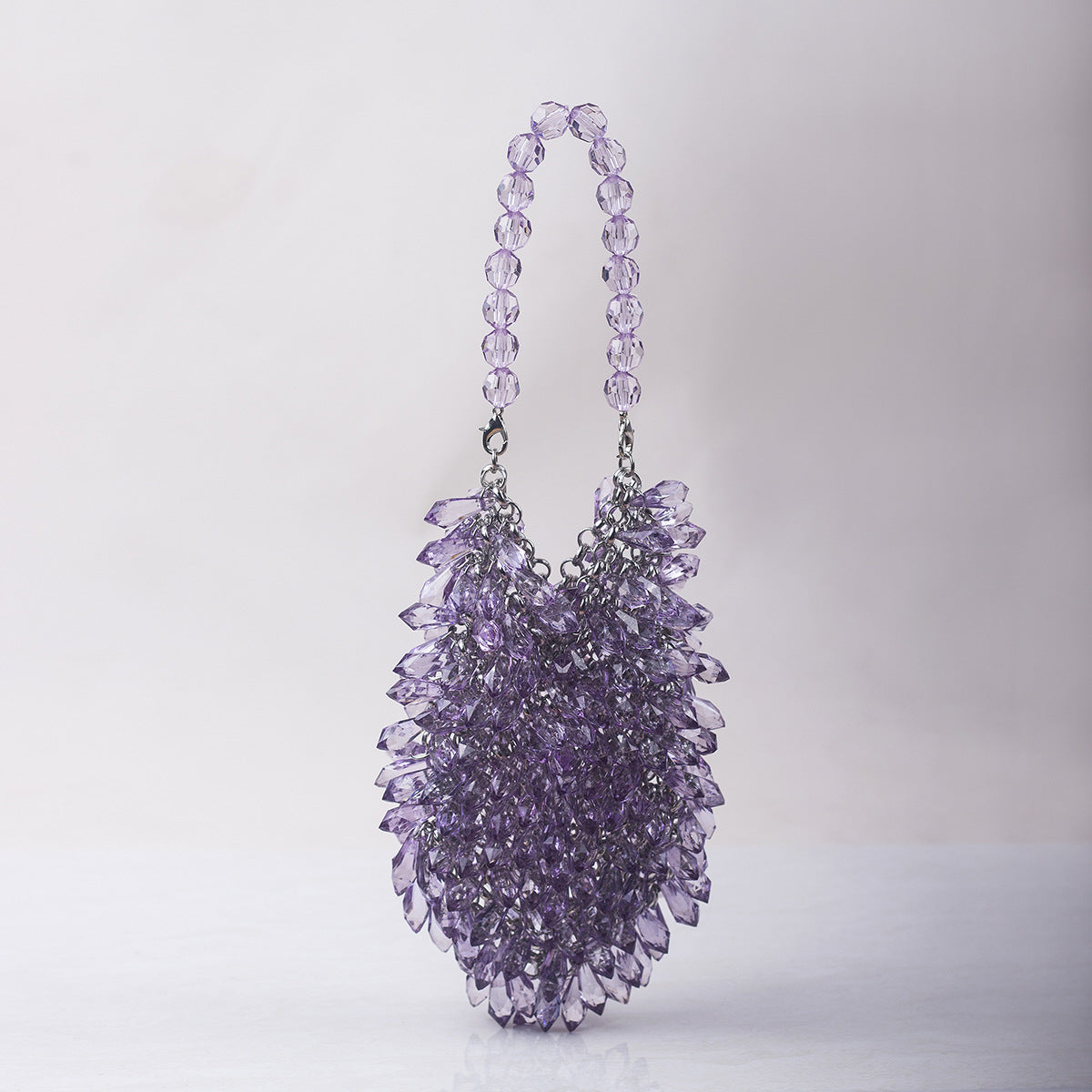 Transparent Crystal Handmade Bag Luxury Handbag Women Handmade Acrylic Bead Water Drop Handbag
