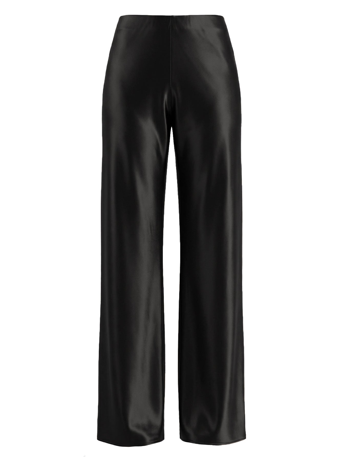 Women Clothing Acetate Satin Pants High End Exquisite High Waist Drooping Straight Wide Leg Pants Women
