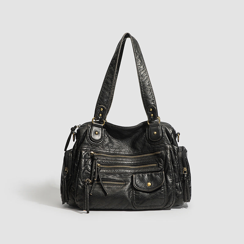 Women Retro Tote Bag Trend Simple Shoulder Messenger Bag