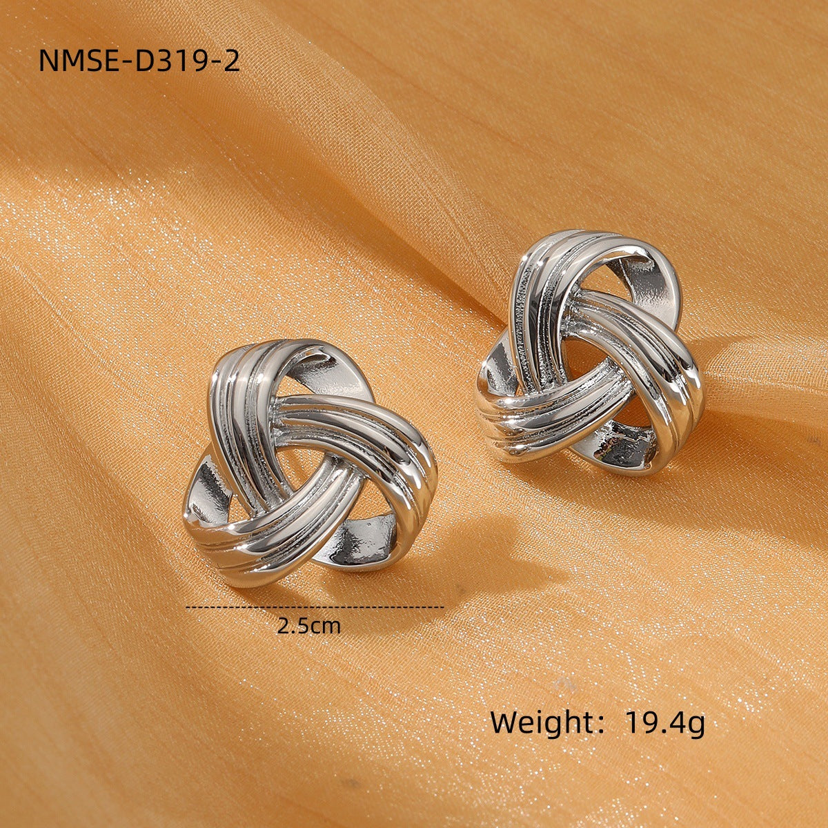 Winding Geometric Abstract Design Stainless Steel Earrings Unique Design Trend High Grade Titanium Steel Earrings