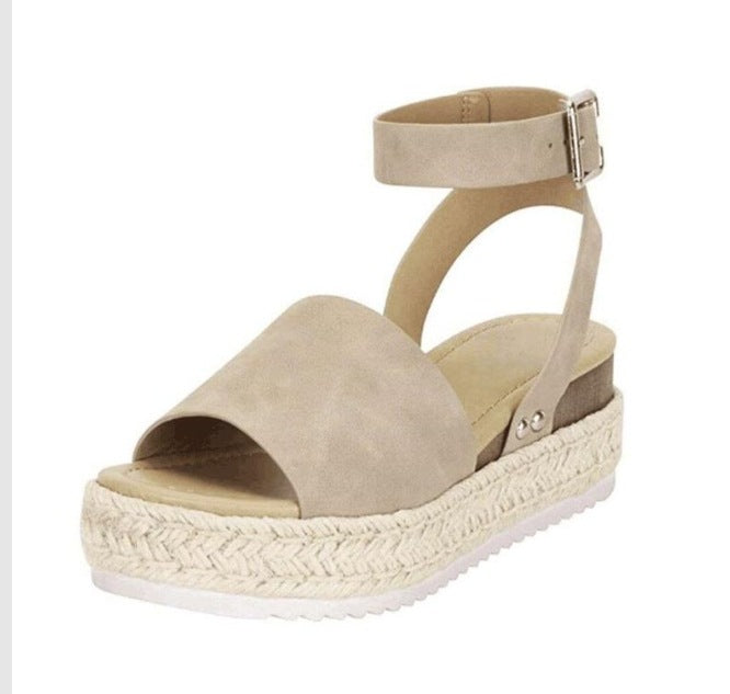 Women Sandals with Buckle Platform Wedge High Heel Sandals Women Sexy Sandals Women