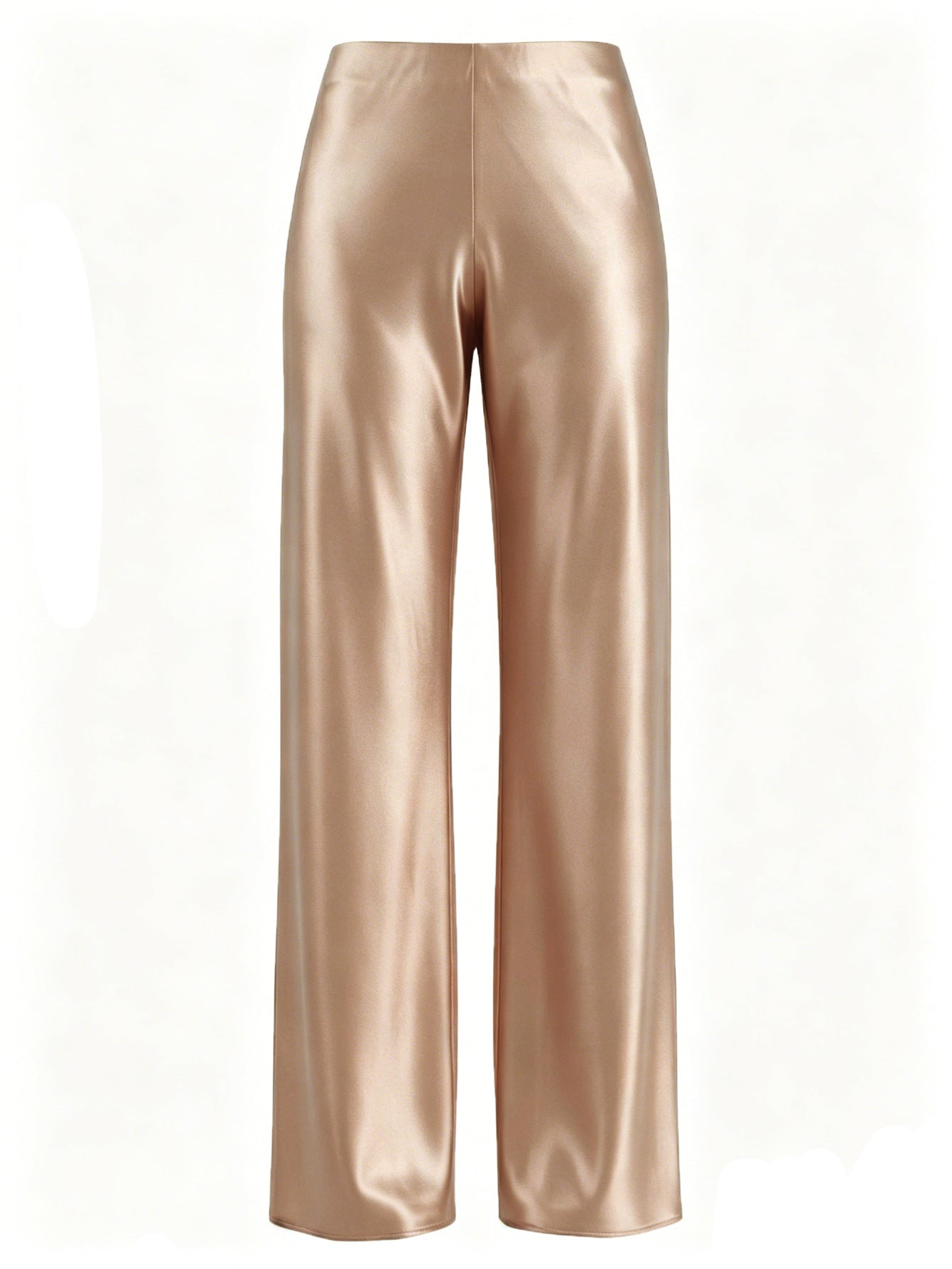 Women Clothing Acetate Satin Pants High End Exquisite High Waist Drooping Straight Wide Leg Pants Women