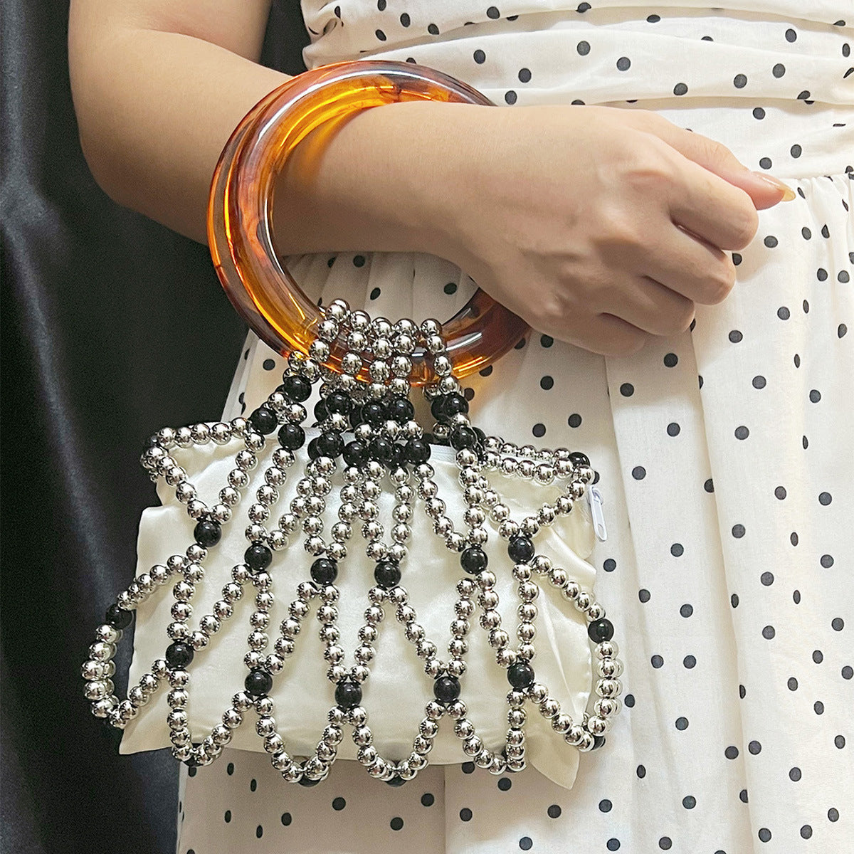 Retro Handmade Beaded Woven Bag Heavy Industry Design Advanced Sense Handbags