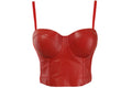 Leather Women Summer Solid Color Stretch Small Tank Top Underwear Sexy Cropped Bra Small Sling