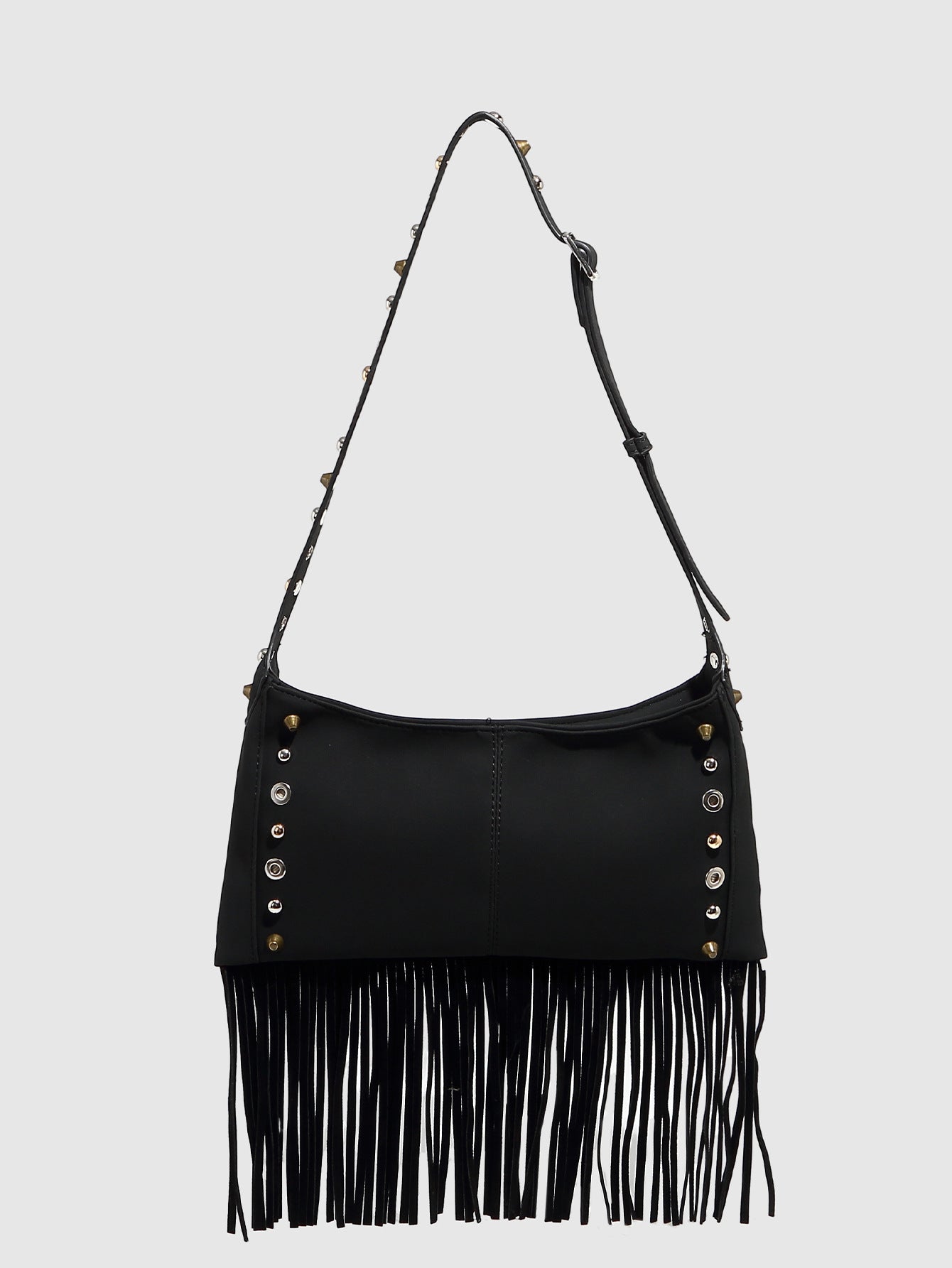 Arrival Suede Small Square Bag Classic Tassel Shoulder Crossbody Women Bag Office Metal Breathable Hole Underarm Bag