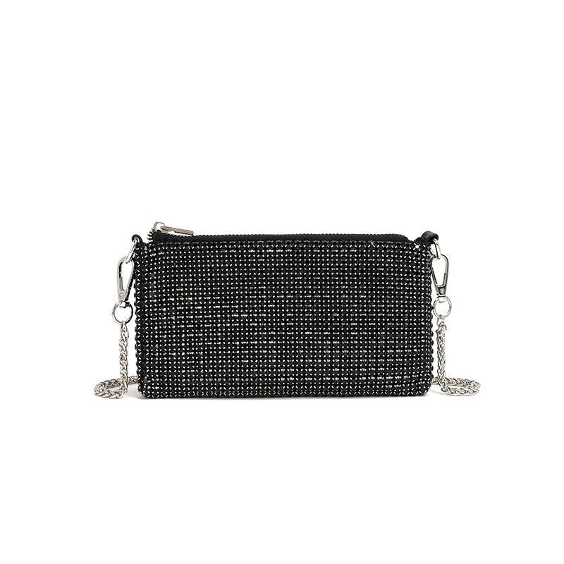 Rhinestone Bag Women Chain Diamond Embedded Shoulder Messenger Bag