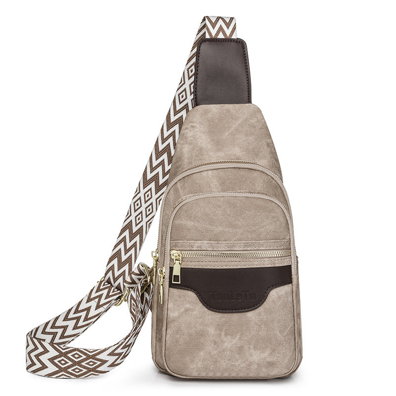 Soft Leather Chest Bag Retro Women Bag Crossbody Bag