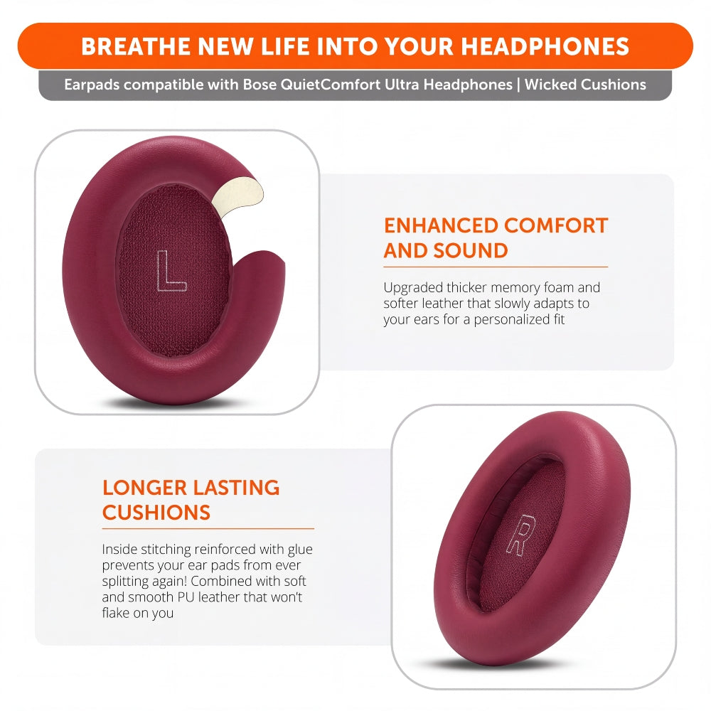 Bose QuietComfort Ultra Gen 1 & Gen 2 Earpads - WC PadZ QC Ultra