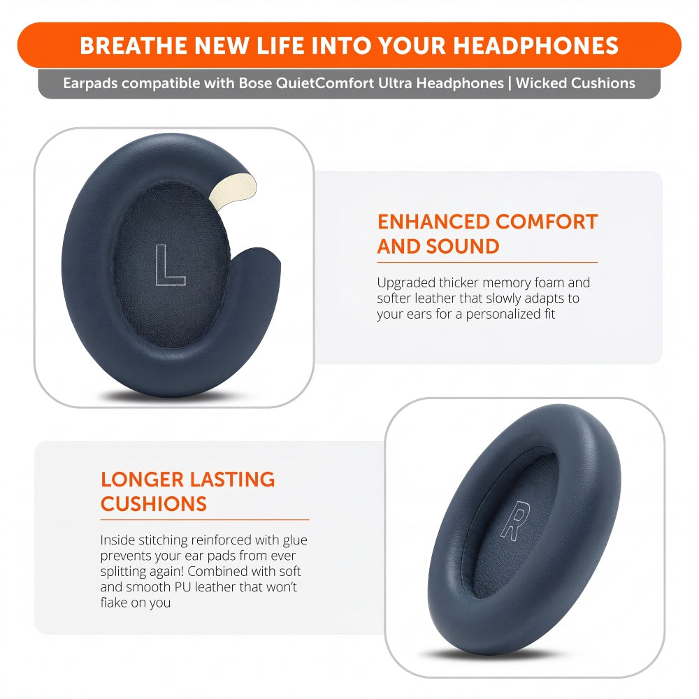 Bose QuietComfort Ultra Gen 1 & Gen 2 Earpads - WC PadZ QC Ultra