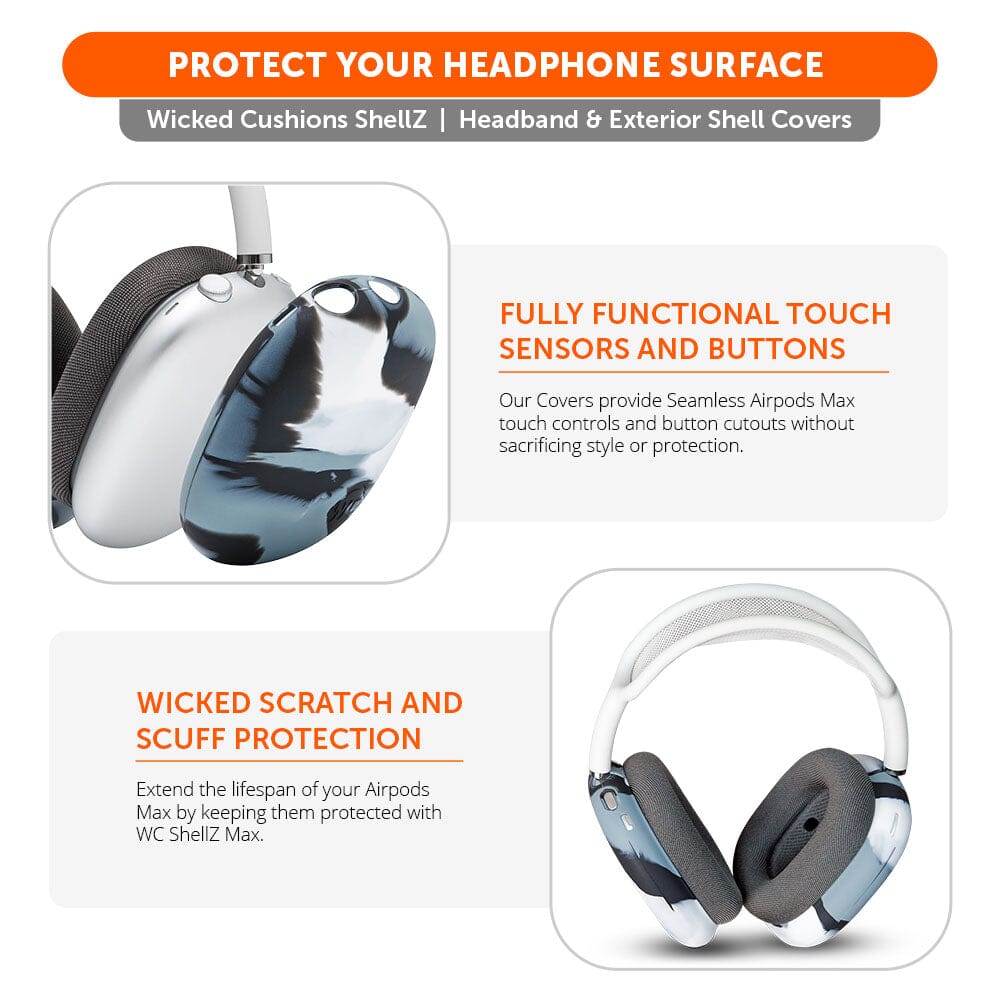 Airpods Max 1 & 2 Exterior Shell Covers - WC ShellZ Max