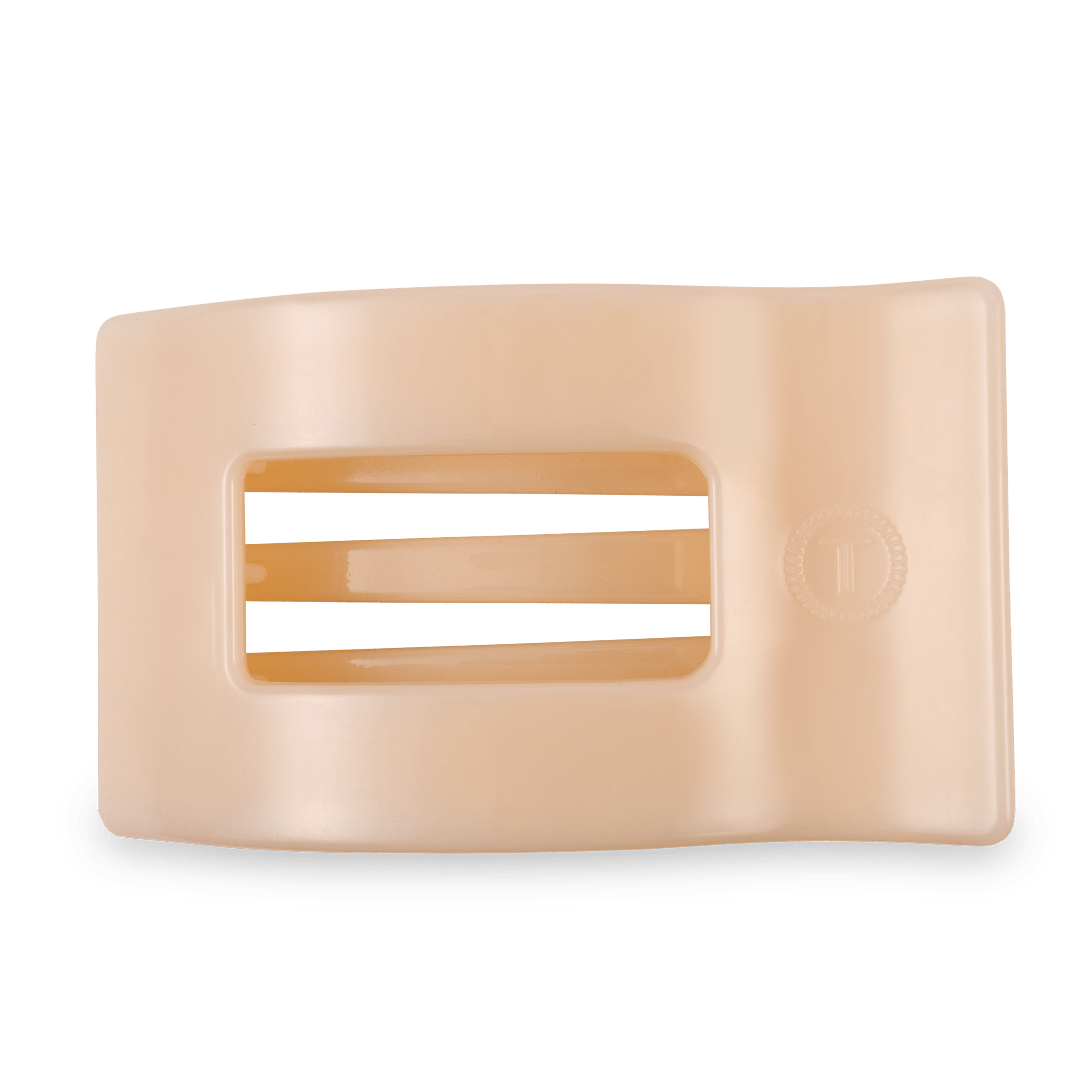 Almond Beige Large Flat Rectangle Hair Clip