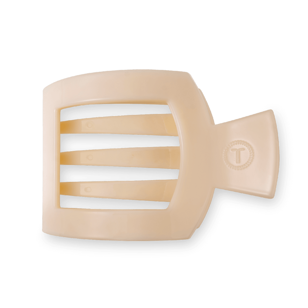 Almond Beige Large Flat Square Hair Clip