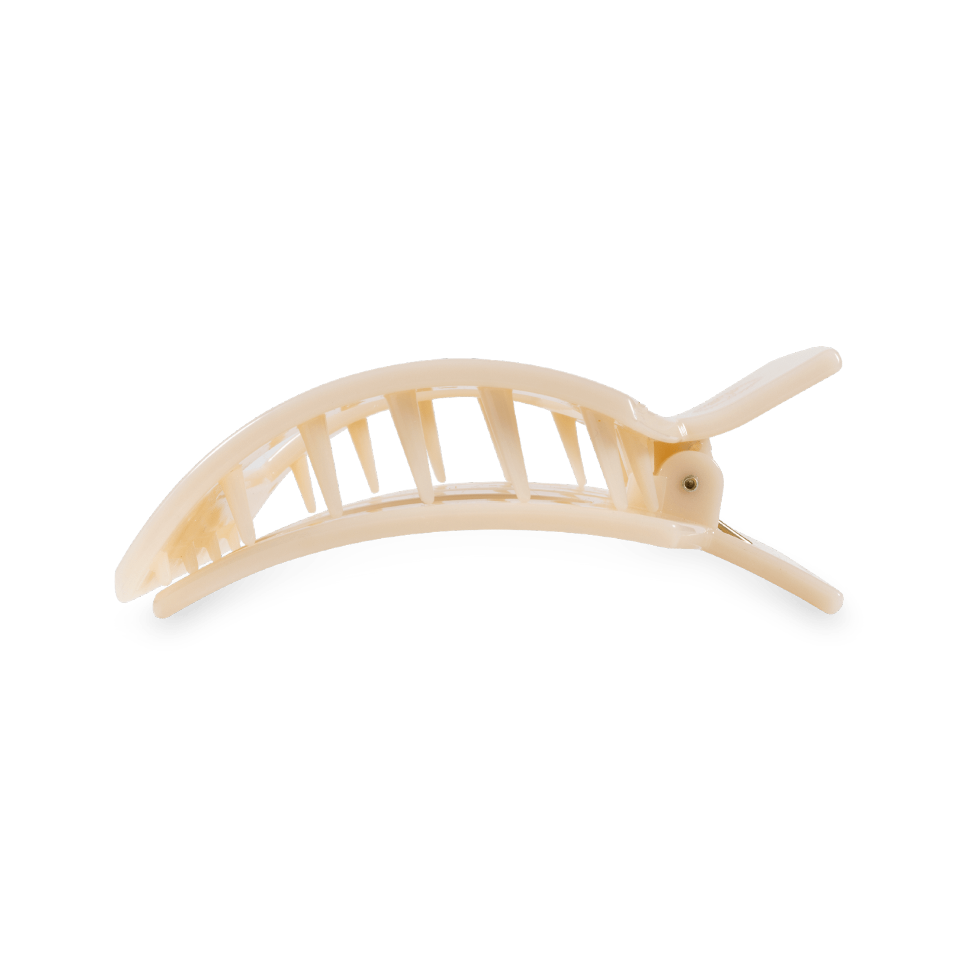 Almond Beige Medium Flat Square Hair Clip
