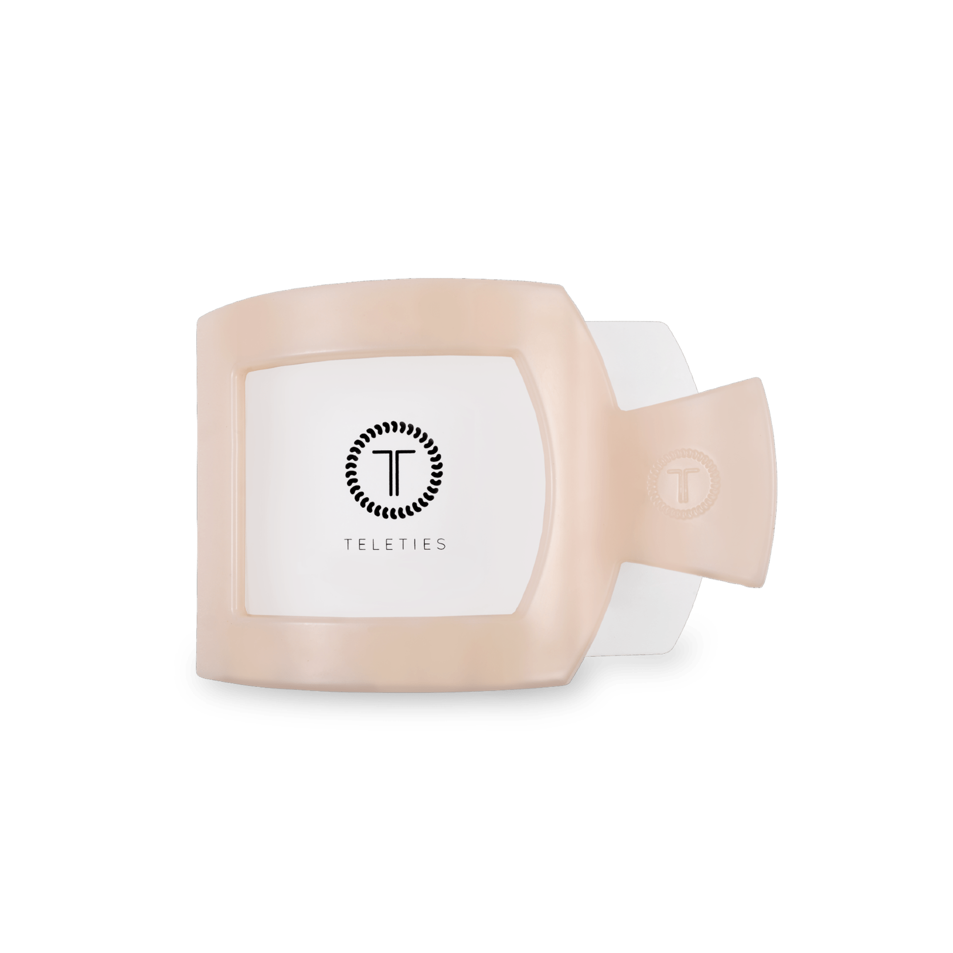 Almond Beige Small Flat Square Hair Clip