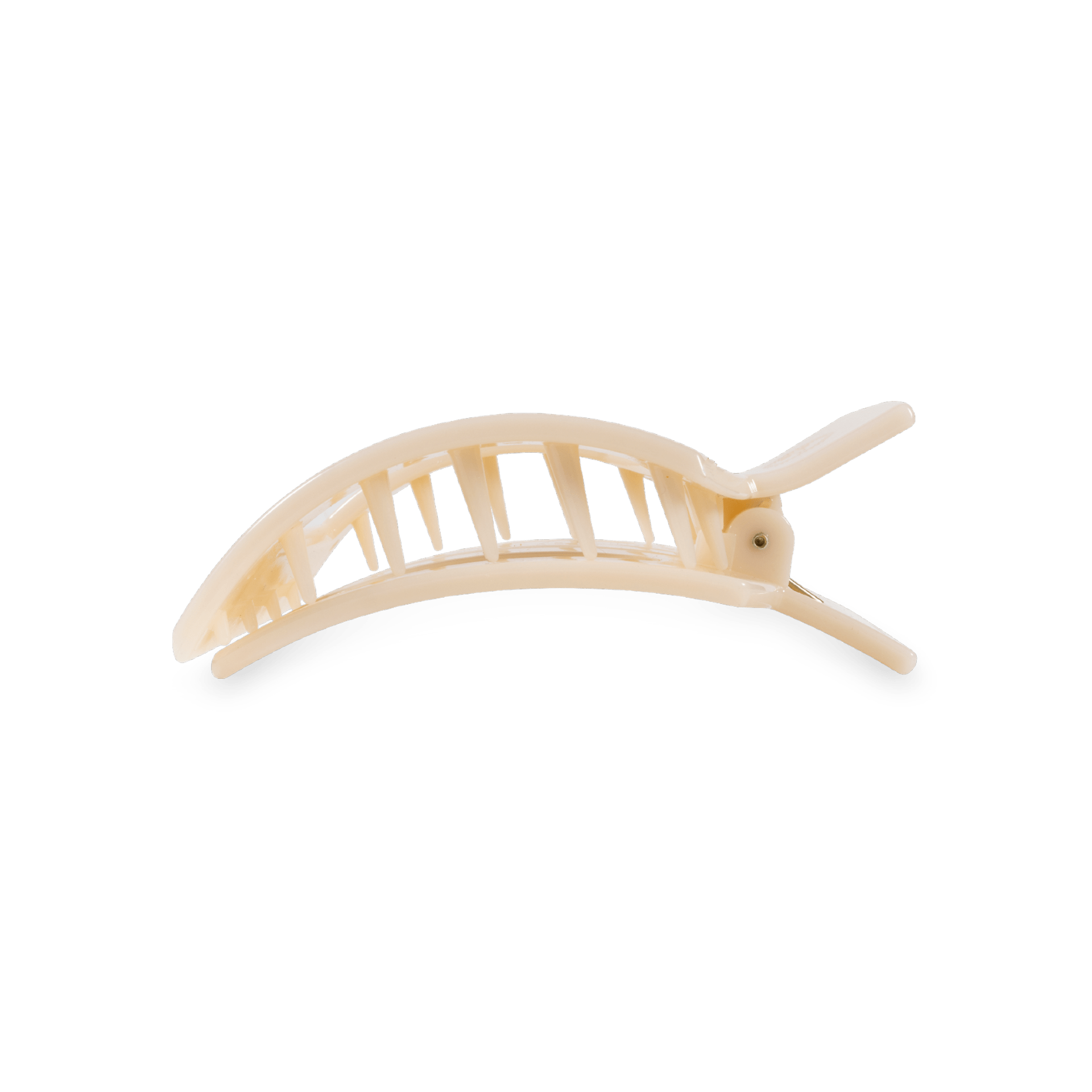 Almond Beige Small Flat Square Hair Clip