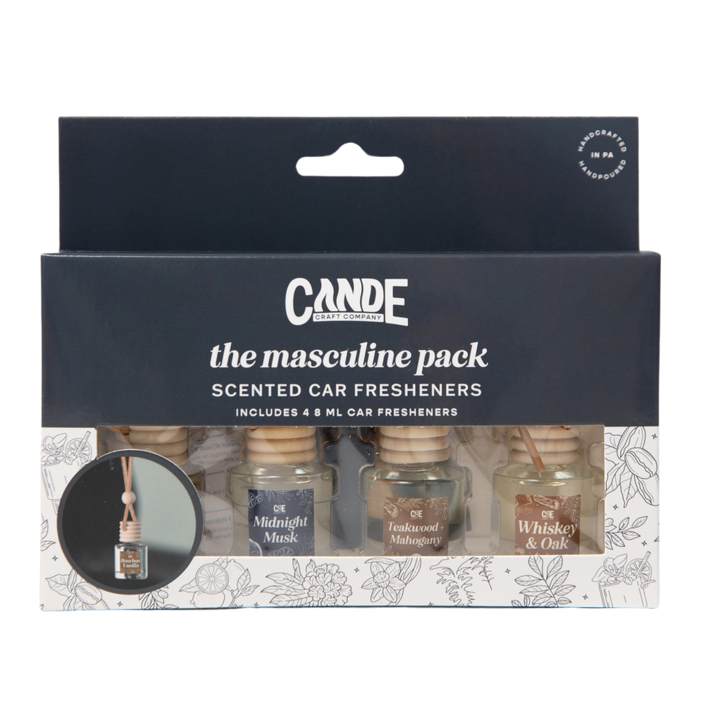 Masculine 4 Pack Scented Car Fresheners Bundle