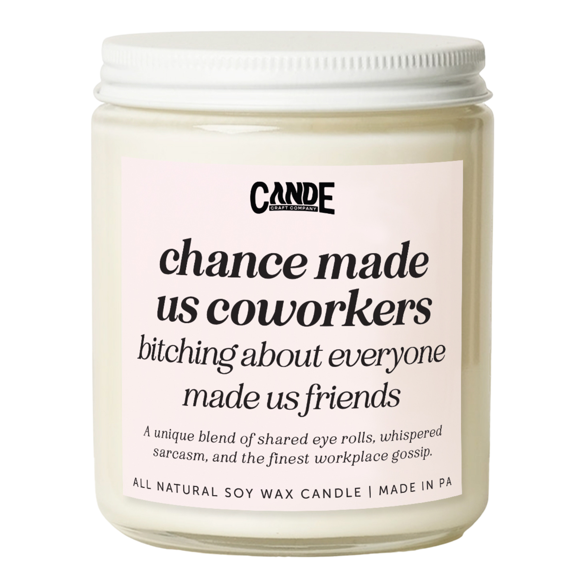 Chance Made Us Coworkers Bitching About Everyone Else Made us Friends Candle