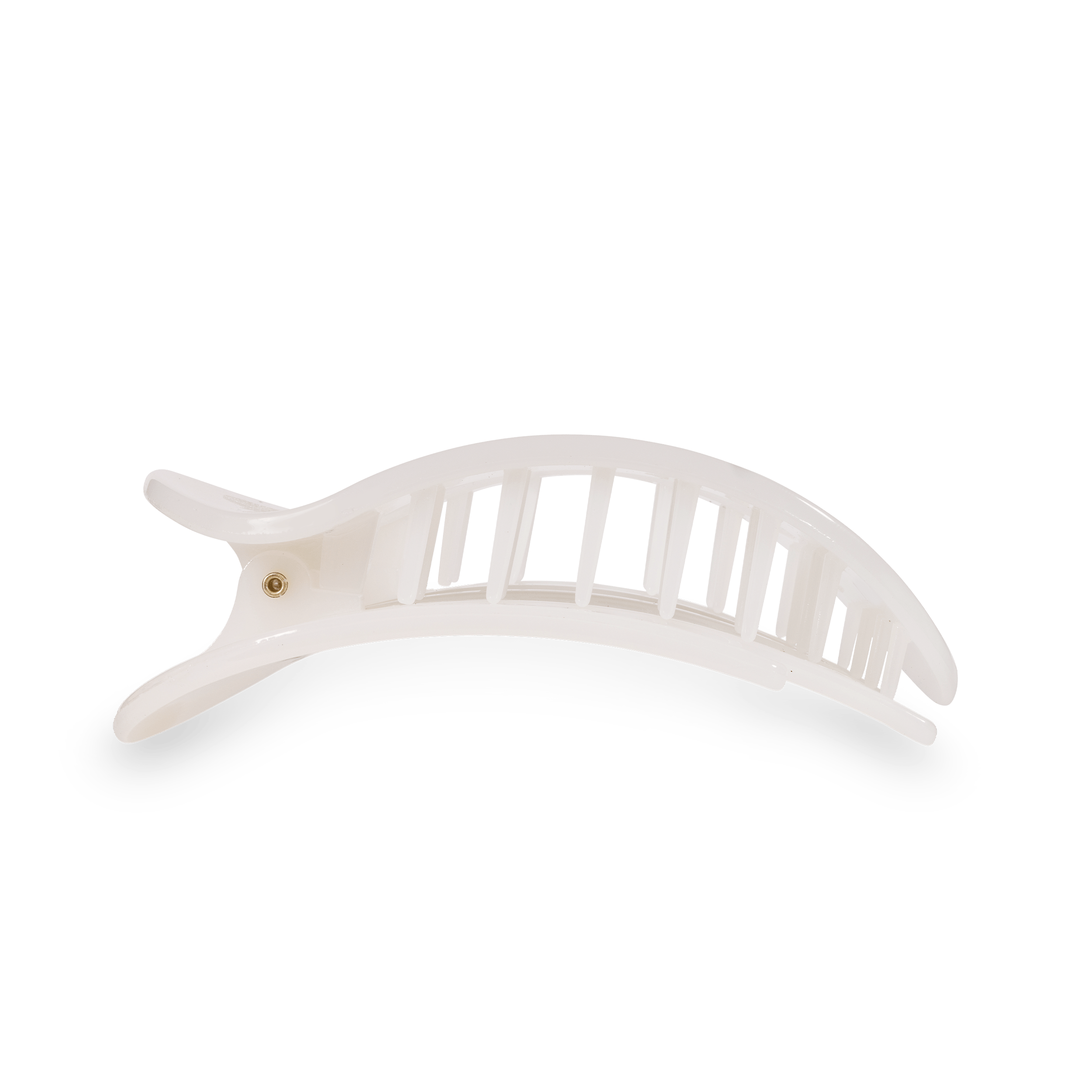 Coconut White Large Flat Round Hair Clip