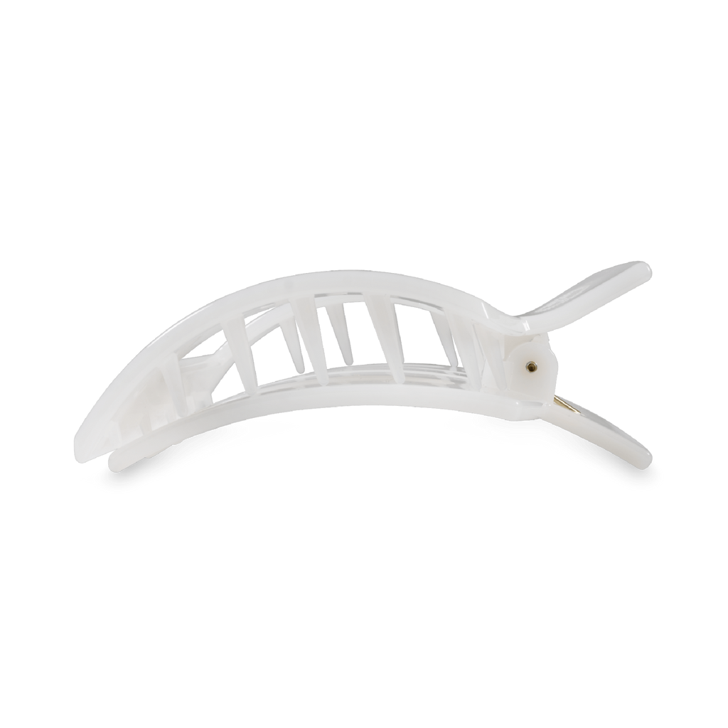 Coconut White Medium Flat Square Hair Clip