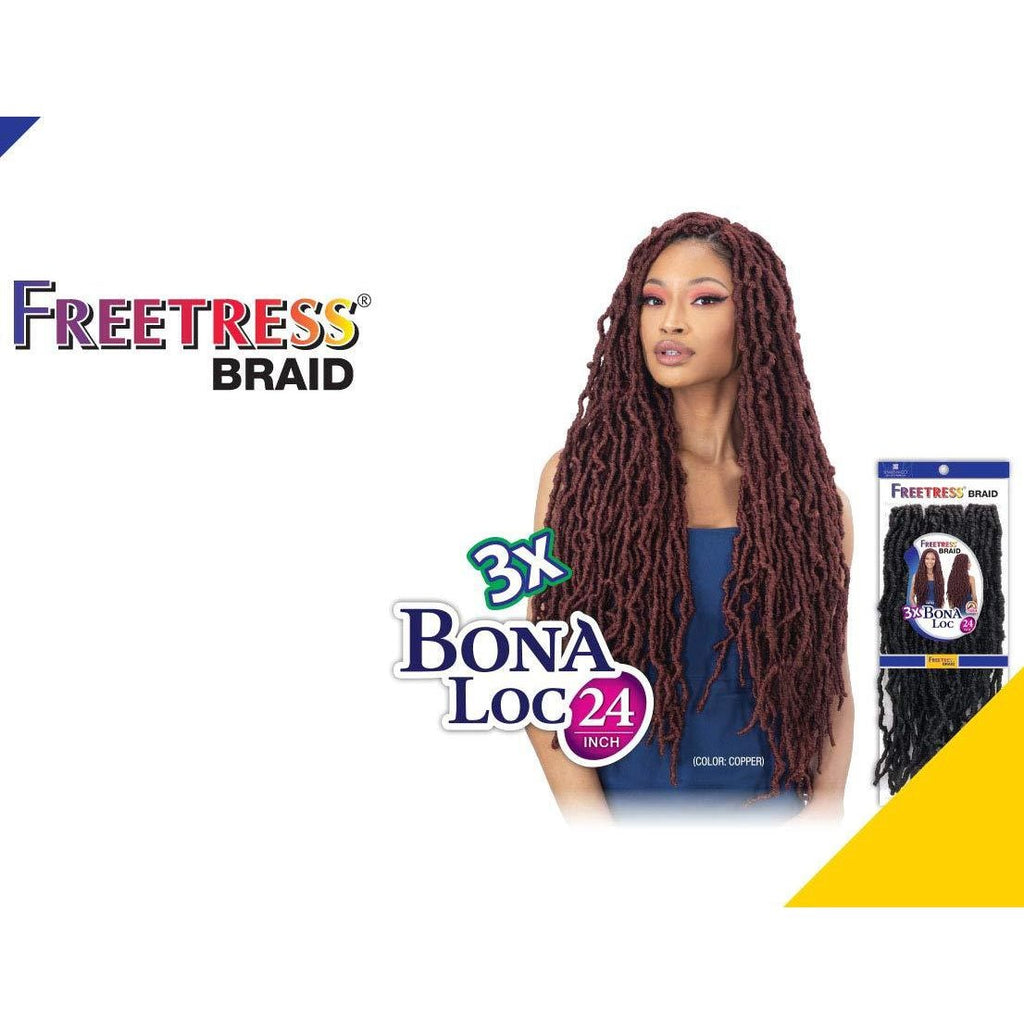 FreeTress Braid 3X Bona Loc 24" Braiding Hair - Choose Color
