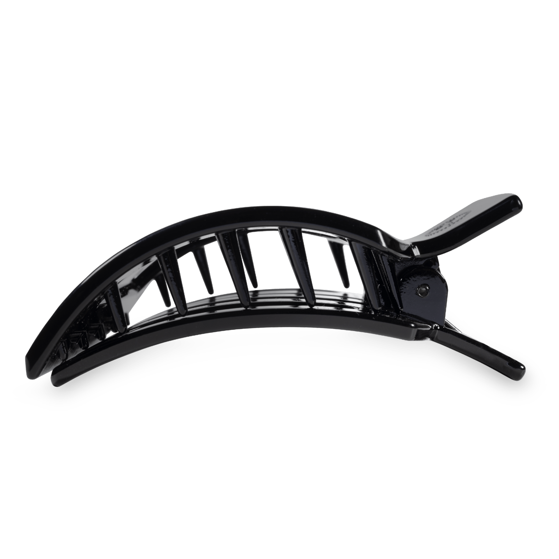 Jet Black Large Flat Square Hair Clip