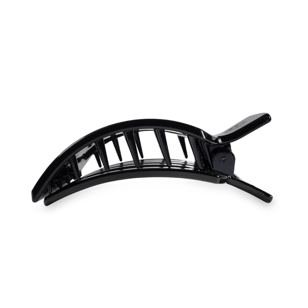Jet Black Medium Flat Square Hair Clip