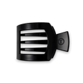 Jet Black Medium Flat Square Hair Clip