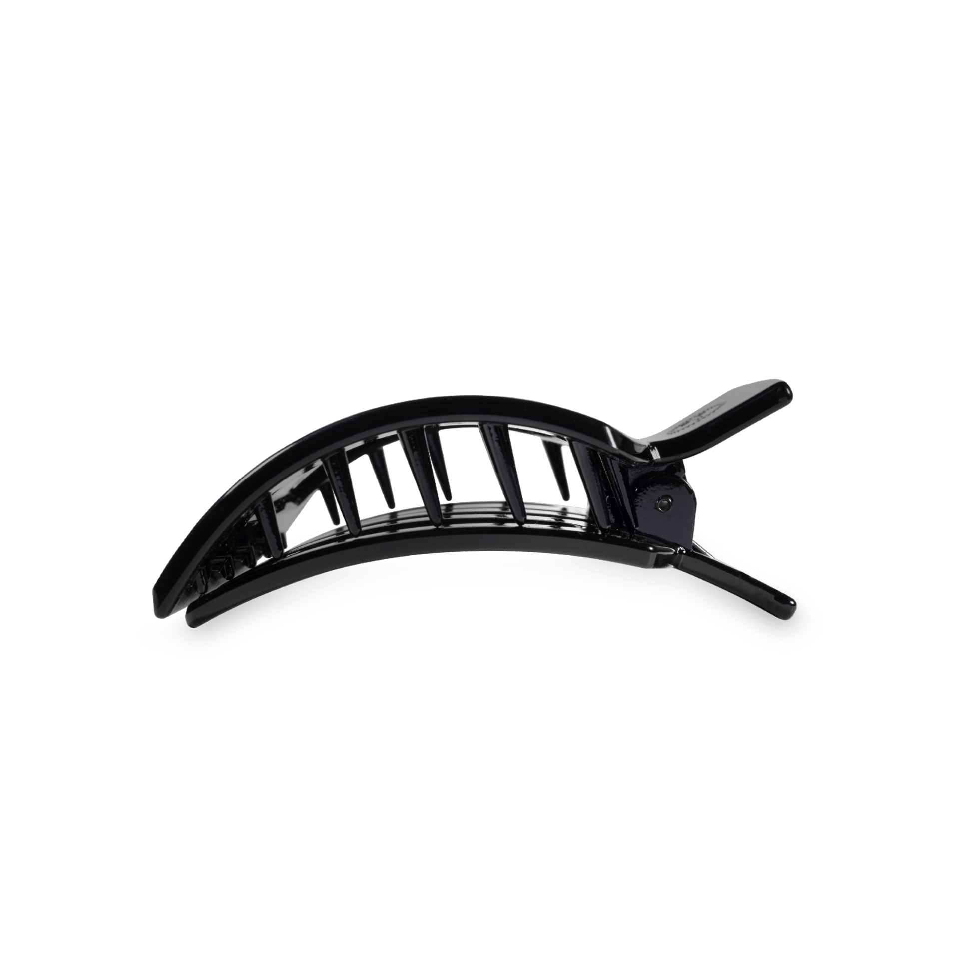 Jet Black Small Flat Square Hair Clip