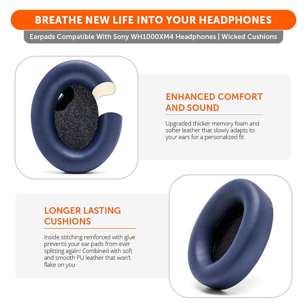 Replacement Ear Pads For Sony WH1000XM4 Over-Ear Headphones
