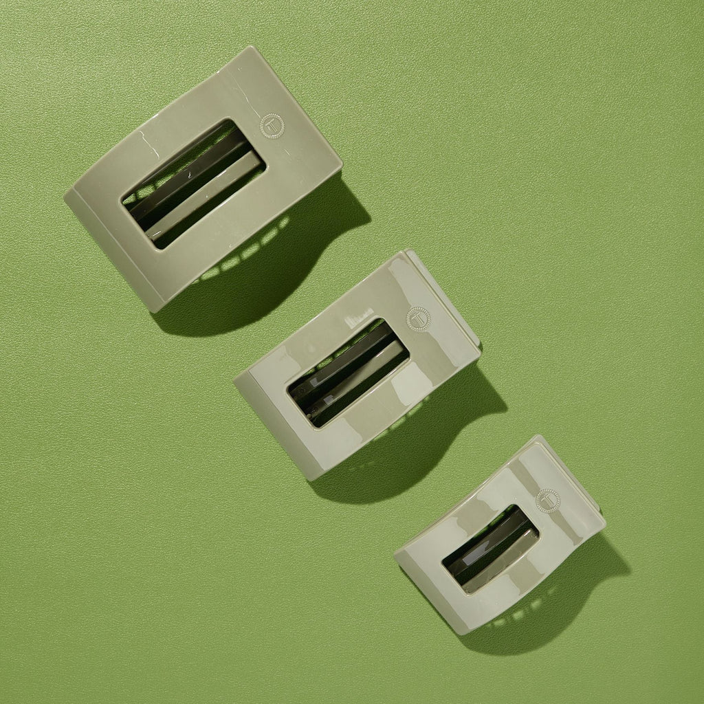 Sage it ain't so Large Flat Rectangle Hair Clip