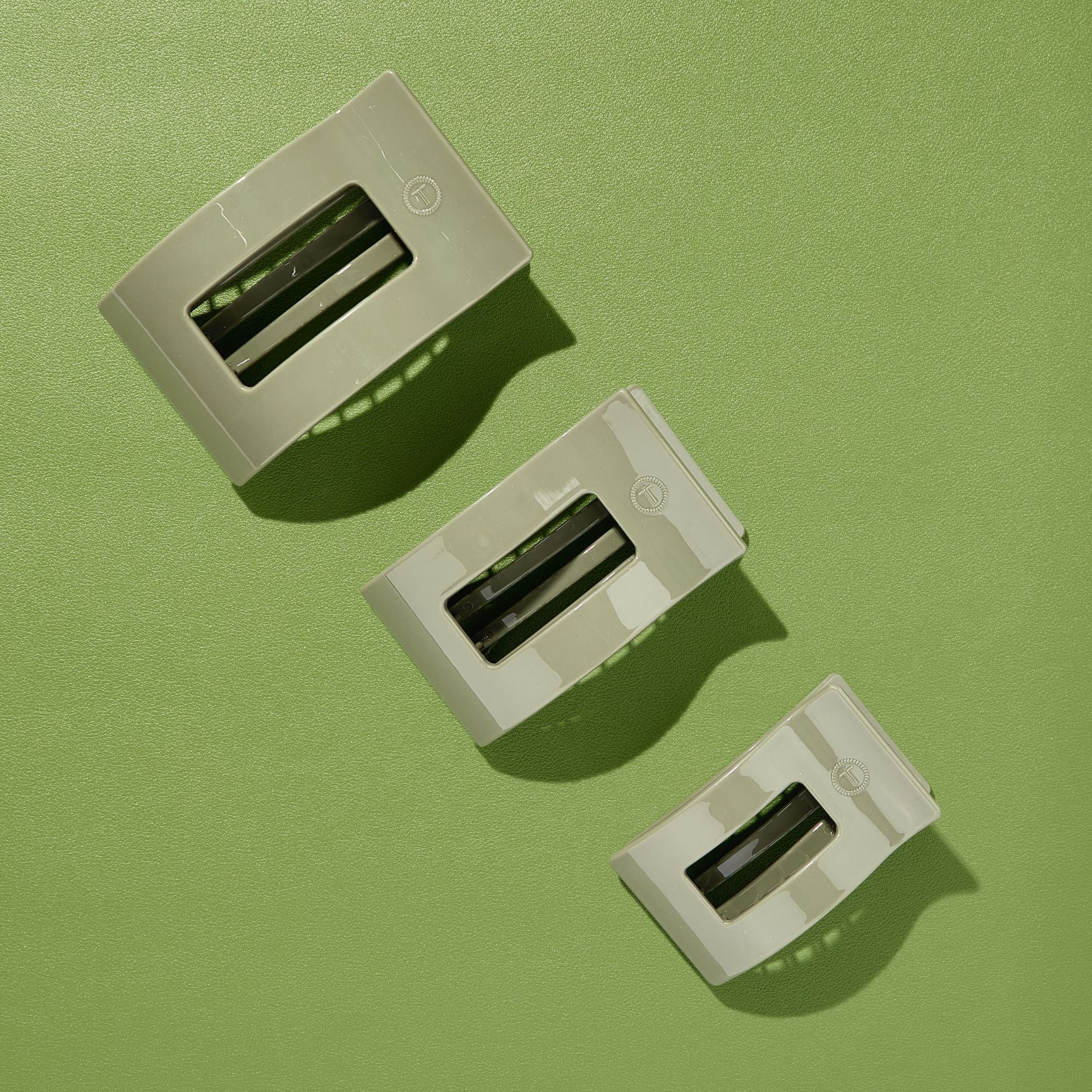 Sage it ain't so Large Flat Rectangle Hair Clip