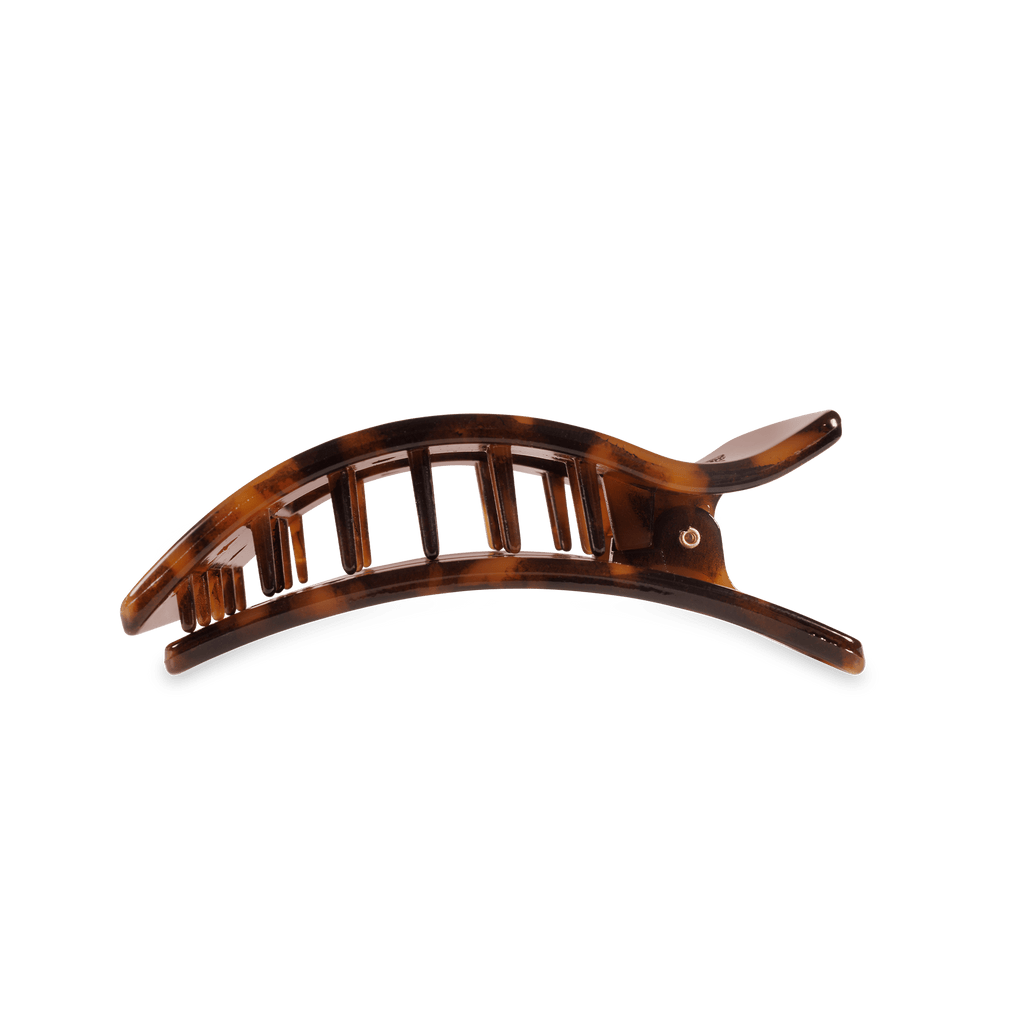 Tortoise Medium Flat Rectangle Hair Clip