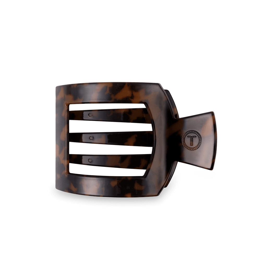 Tortoise Medium Flat Square Hair Clip