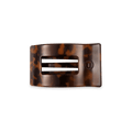 Tortoise Small Flat Rectangle Hair Clip