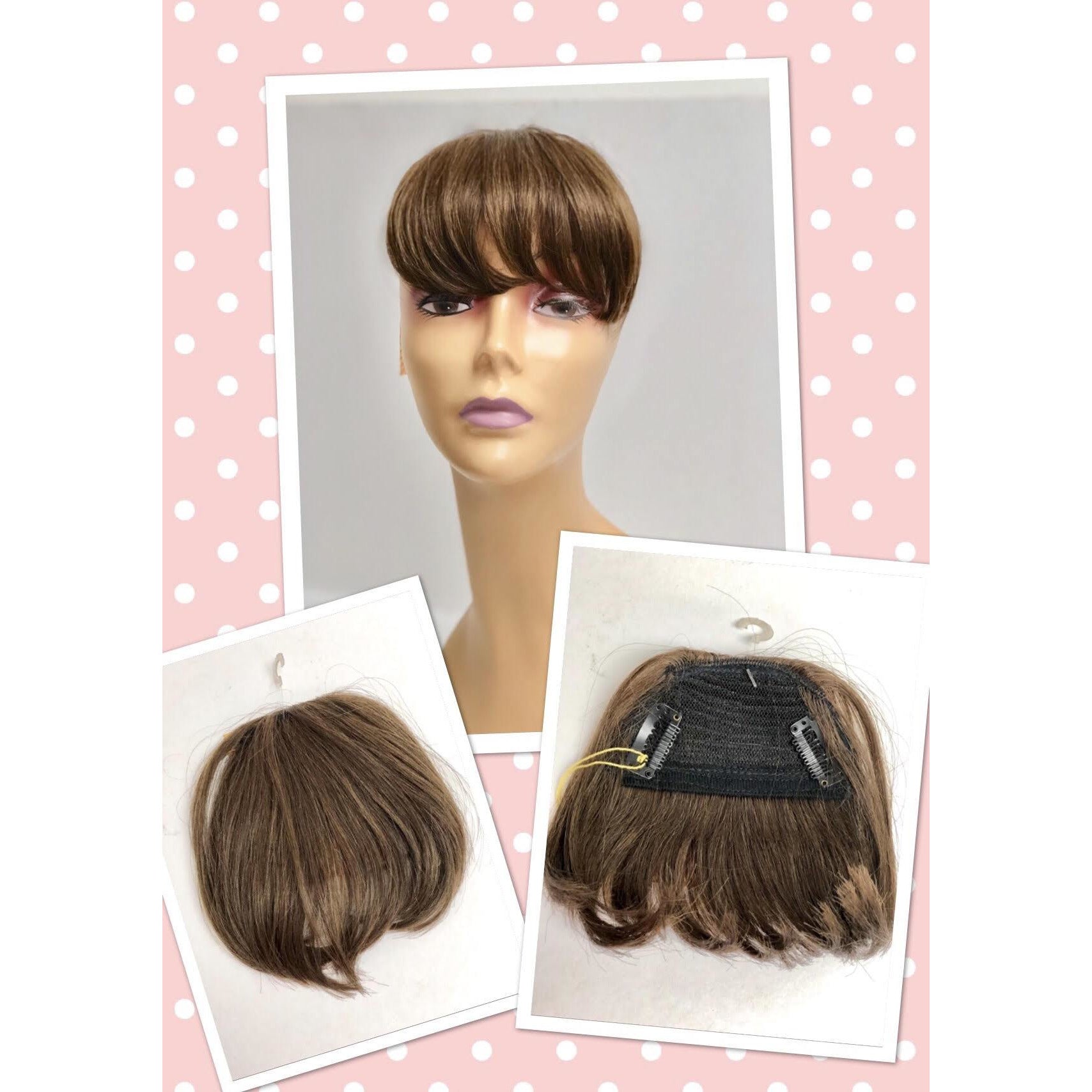 Unique 100% Human Hair Bang Hairpiece - Choose Color