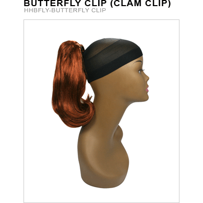 Unique Human Hair Butterfly Clip Hairpiece - Choose Color
