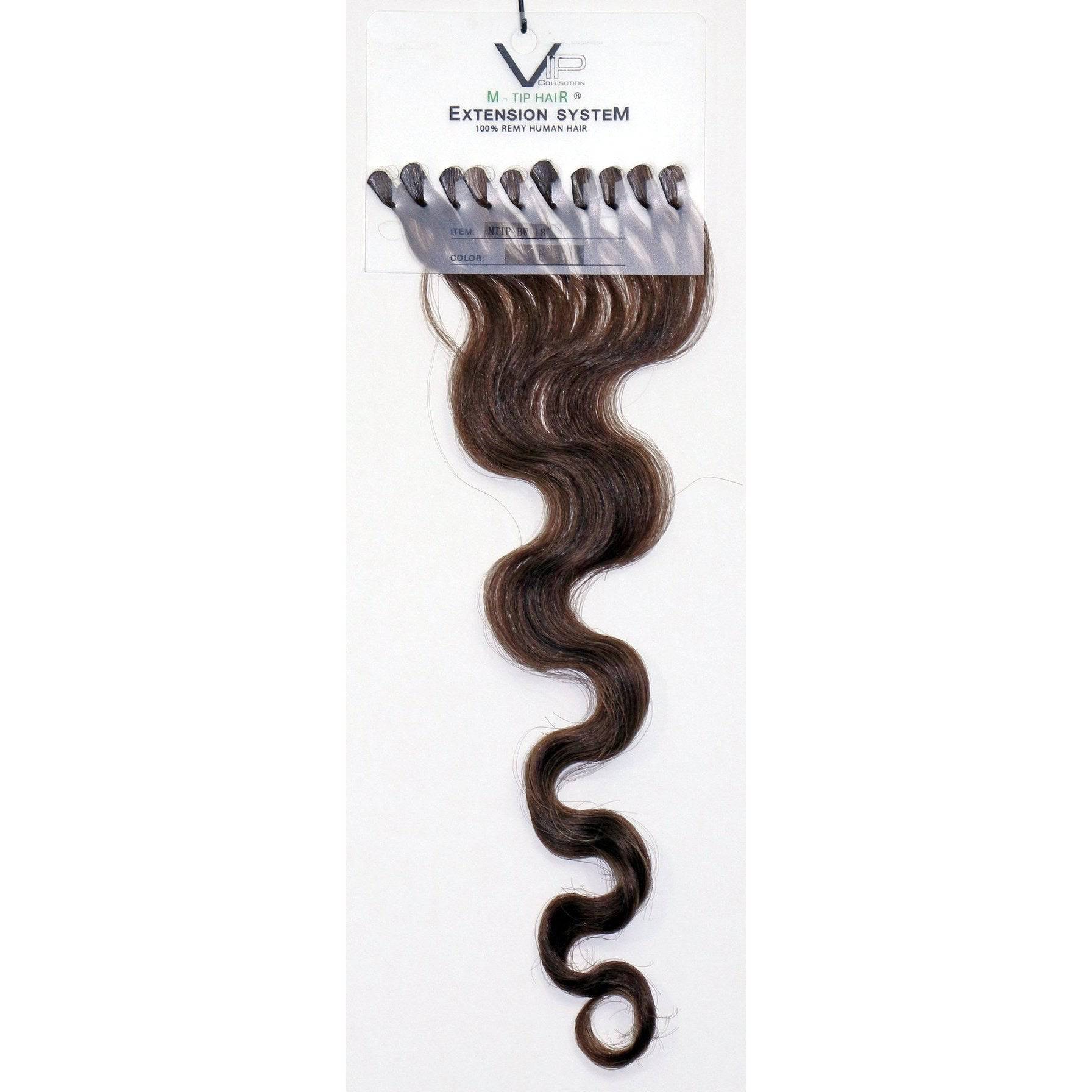 VIP M-Tip System Tape Hair Extensions 100 Strands Wavy 18" - Choose Color