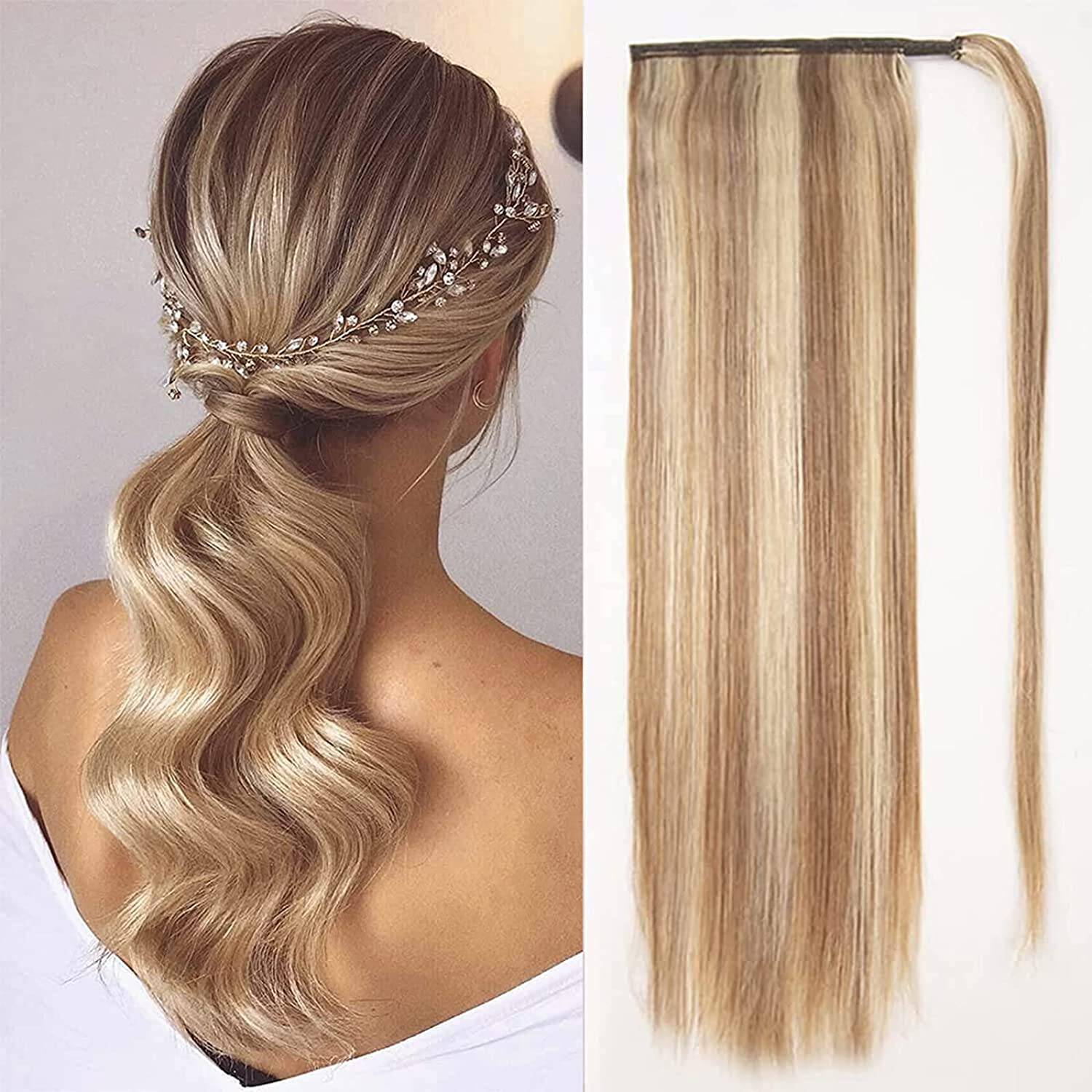 VIP Ponytail Silky 18" 100% Human Hair Extension - Choose Color