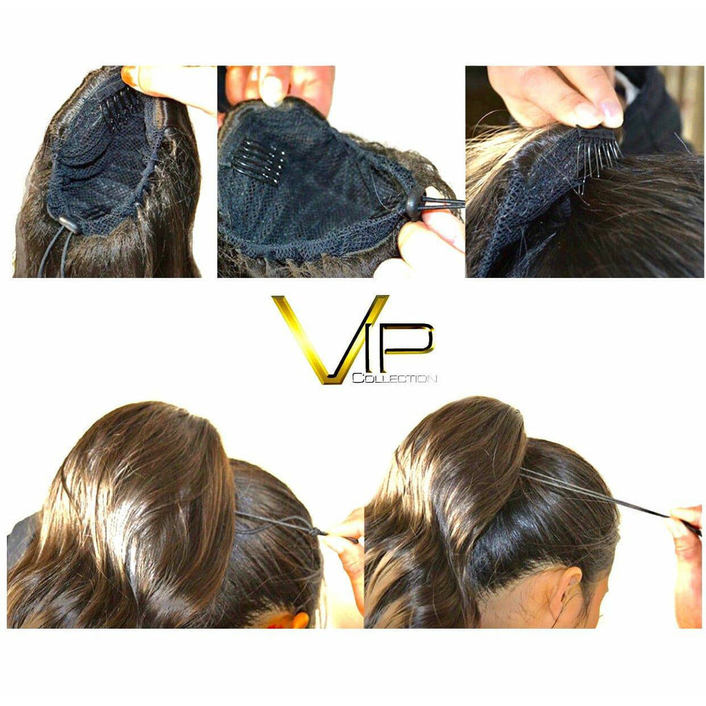 VIP Synthetic Claw Clip Ponytail Hair Extension Sapphire - Choose Color