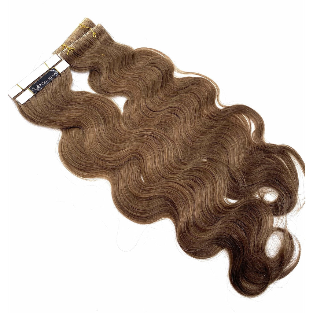 VIP TapeX System Tape In Hair Extensions Wavy 18" - Choose Color