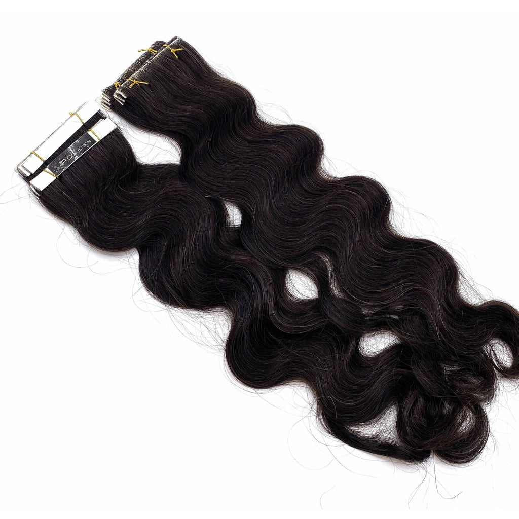 VIP TapeX System Tape In Hair Extensions Wavy 18" - Choose Color
